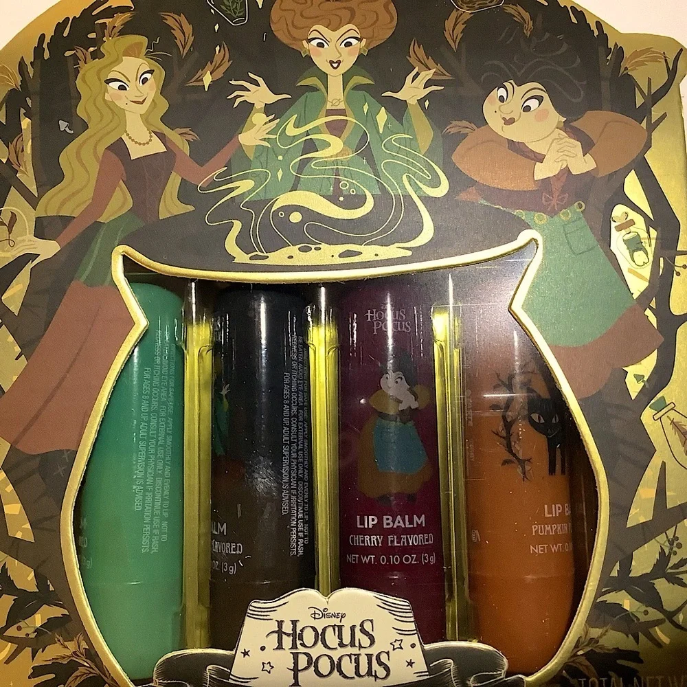 Disney Hocus Pocus Halloween Lip Balms Pack Of 4 New